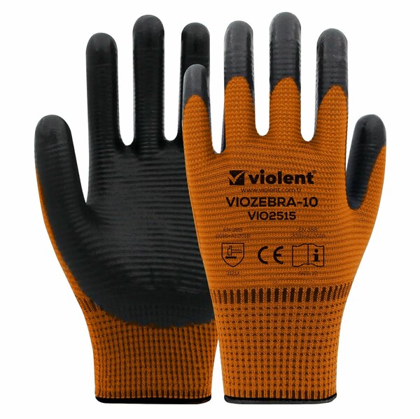 VIO ELDİVEN ZEBRA NO:10 TURUNCU-SİYAH